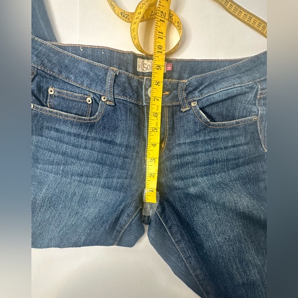 So Women's Denim Jeans Size 11 Blue Ankle Dark Wash Cotton Blend Stretch - Picture 6 of 11